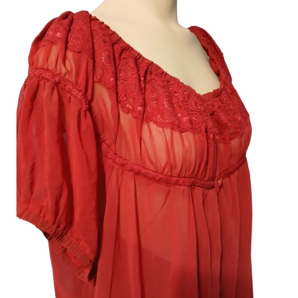 Torrid Deep Red Blouse - Picture 7 of 10